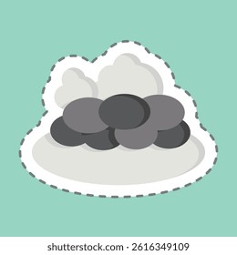Sticker line cut Kazy. related to Kazakhstan symbol. design editable