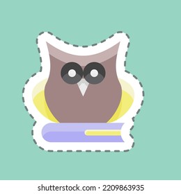 Sticker line cut Knowledge. suitable for Startup symbol. simple design editable. design template vector. simple illustration