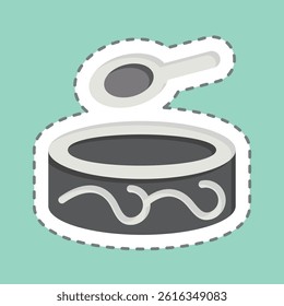 Sticker line cut Kumis. related to Kazakhstan symbol. design editable