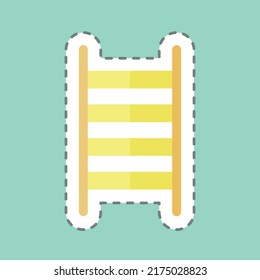 Escalera de corte de línea de pegamento. adecuado para símbolo de jardín. diseño simple editable. vector de plantilla de diseño. ilustración de símbolo simple