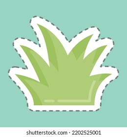 Sticker line cut Lawn. suitable for City Park symbol. simple design editable. design template vector. simple illustration