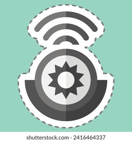 Sticker line cut Light Detection Sensor. related to Smart Home symbol. simple design editable. simple illustration