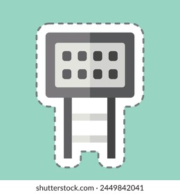 Sticker line cut Light. related to Football symbol. simple design illustration