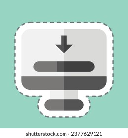 Sticker line cut Loading. related to Communication symbol. Communication. simple design editable. simple illustration