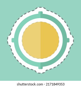 Sticker line cut Location Access. suitable for Mobile Apps symbol. simple design editable. design template vector. simple symbol illustration
