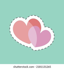 Sticker line cut Love Story Photography. suitable for Art symbol. simple design editable. design template vector. simple illustration