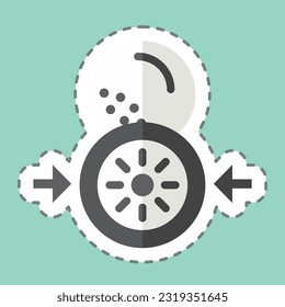 Sticker line cut Marker. related to Golf symbol. simple design editable. simple illustration