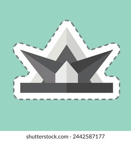 Sticker line cut Memorial. related to South Africa symbol. simple design illustration