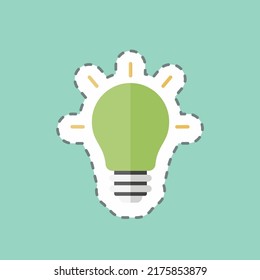 Sticker line cut Merging Ideas. suitable for Programming symbol. simple design editable. design template vector. simple symbol illustration