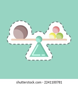 Sticker line cut Meta Learning. related to Machine Learning symbol. simple design editable. simple illustration. simple vector icons