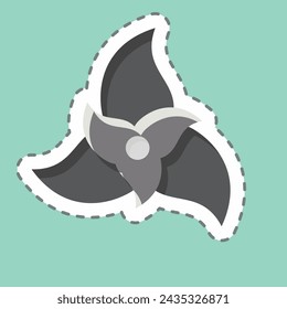Sticker line cut Mini. related to Spice symbol. simple design editable. simple illustration