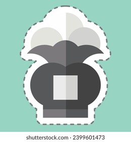 Sticker line cut Money Bag. related to Chinese New Year symbol. simple design editable. simple illustration