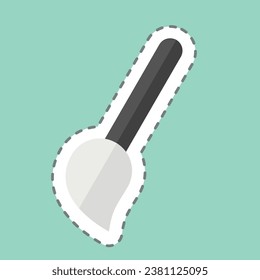 Sticker line cut Mop. related to Cleaning symbol. simple design editable. simple illustration 1