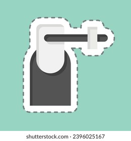 Sticker line cut Nail Polish. related to Cosmetic symbol. simple design editable. simple illustration