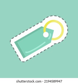Sticker line cut Name Brand. suitable for Branding symbol. simple design editable. design template vector. simple illustration