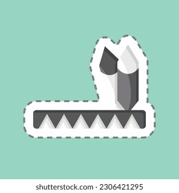 Sticker line cut Native American. related to American Indigenous symbol. simple design editable