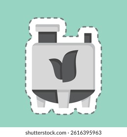 Sticker line cut Natural Chemical. related to Save the World symbol. editable
