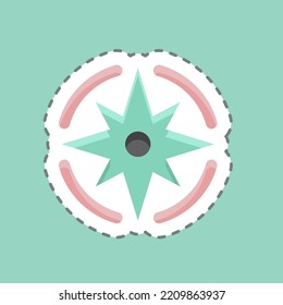 Navegación de corte de línea de pegamento. adecuado para el símbolo Startup. diseño simple editable. vector de plantilla de diseño. ilustración simple