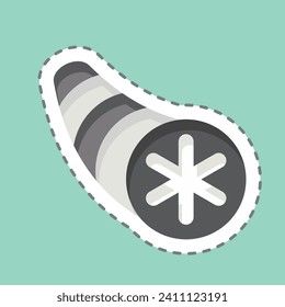 Sticker line cut Normal Bronchus. related to Respiratory Therapy symbol. simple design editable. simple illustration