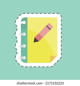 Sticker line cut Official Document. suitable for Wedding symbol. simple design editable. design template vector. simple symbol illustration