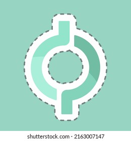 Sticker line cut Open Connection. suitable for Community symbol. simple design editable. design template vector. simple symbol illustration
