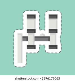 Sticker line cut Opera. related to Theatre Gradient symbol. simple design editable. simple illustration
