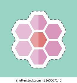 Sticker line cut Organizational Structure. suitable for Community symbol. simple design editable. design template vector. simple symbol illustration