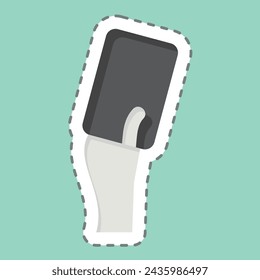 Sticker line cut Penalty Card. related to Hockey Sports symbol. simple design editable
