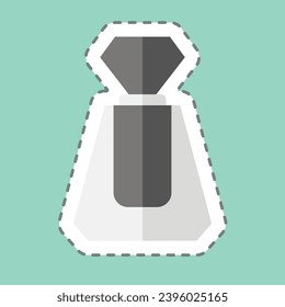Sticker line cut Perfume. related to Cosmetic symbol. simple design editable. simple illustration