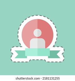 Sticker line cut Personal Brand. suitable for Art symbol. simple design editable. design template vector. simple illustration