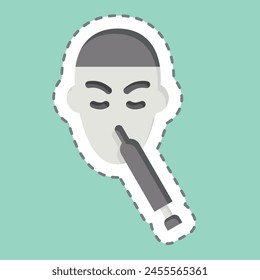 Sticker line cut Plastic Surgery. related to Medical Specialties symbol. simple design illustration