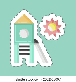 Sticker line cut Playground. suitable for City Park symbol. simple design editable. design template vector. simple illustration