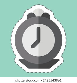 Sticker line cut Pocket Watch. related to Jewelry symbol. simple design editable. simple illustration