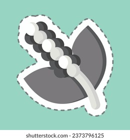 Sticker line cut Poisonous. related to Poison symbol. simple design editable. simple illustration