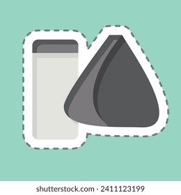 Sticker line cut Polymed Nebulizer Mask. related to Respiratory Therapy symbol. simple design editable. simple illustration