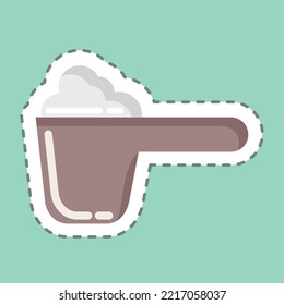 Sticker line cut Powder. related to Laundry symbol. simple design editable. simple illustration, good for prints
