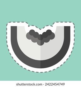 Sticker line cut Pumpkin. related to Vegan symbol. simple design editable. simple illustration