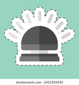 Sticker line cut Reception Bell. related to Ring symbol. simple design editable. simple illustration