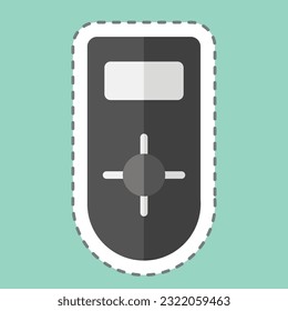 Sticker line cut Remote control 2. related to Air Conditioning symbol. simple design editable. simple illustration