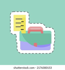 Sticker line cut Re-Order Documents. suitable for digital web symbol. simple design editable. design template vector. simple symbol illustration