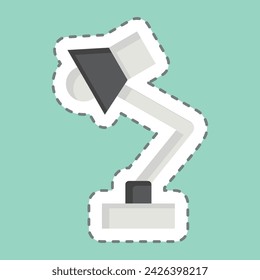 Sticker line cut Revision. related to Creative Concept symbol. simple design editable. simple illustration
