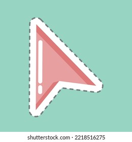 Sticker line cut Selector. related to Graphic Design Tools symbol. simple design editable. simple illustration. simple vector