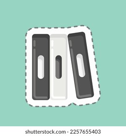 Sticker line cut Self Study. related to Education symbol. simple design editable. simple illustration