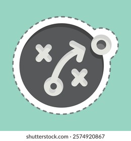 Sticker line cut SEO Strategy. related to Media and Advertising symbol. editable