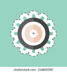 Preferencias de corte de línea de pegatinas. adecuado para el símbolo de interfaz web. diseño simple editable. vector de plantilla de diseño. ilustración de símbolo simple