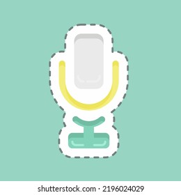 Sticker line cut Singing. suitable for education symbol. simple design editable. design template vector. simple illustration