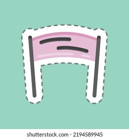 Sticker line cut Slogan. suitable for Branding symbol. simple design editable. design template vector. simple illustration