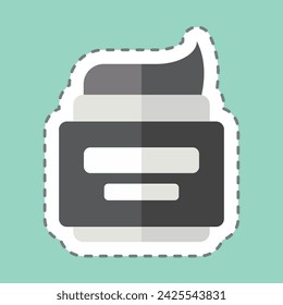 Sticker line cut Spa Cream. related to Fashion symbol. simple design editable. simple illustration