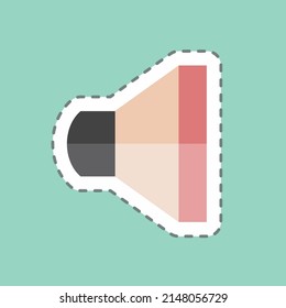 Sticker line cut Speaker 2. suitable for web interface symbol. simple design editable. design template vector. simple symbol illustration