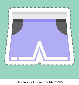 Sticker line cut Sports. suitable for Summer symbol. simple design editable. design template vector. simple illustration